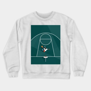 Shoot Hoops | Basketball Court Artwork Crewneck Sweatshirt